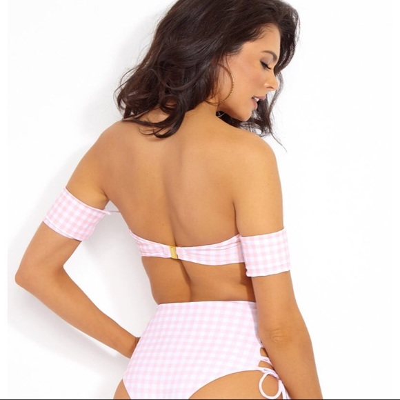 Skye and Staghorn gingham swim top - Picture 4 of 5